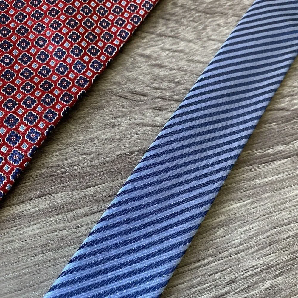 Tommy Hilfiger Men's Necktie Silk Made in USA 4 x 58 Office Work Casual Dad Gift